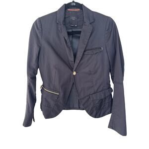 Raw Correctline by G-Star black blazer size 34 US 4 cotton linen blend